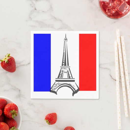Serviette En Papier Tour Eiffel France (En situation)