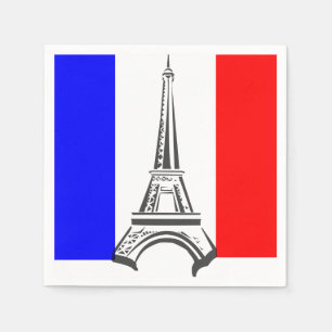 Serviette En Papier Tour Eiffel France
