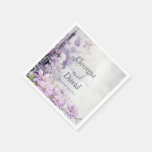 Serviette En Papier Tour Eiffel Lavender Romance Mariage (Coin)
