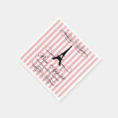 Serviette En Papier Tour Eiffel Paris | FÊTE DES MARIÉES (Coin)