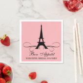 Serviette En Papier Tour Eiffel Paris | FÊTE DES MARIÉES (En situation)