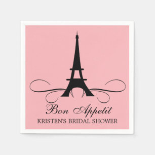 Serviette En Papier Tour Eiffel Paris   FÊTE DES MARIÉES