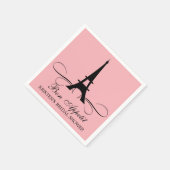 Serviette En Papier Tour Eiffel Paris | FÊTE DES MARIÉES (Coin)