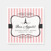 Serviette En Papier Tour Eiffel Paris | FÊTE DES MARIÉES (Devant)