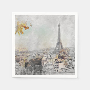 Serviette En Papier Tour Eiffel. Paris, France