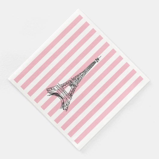 Serviette En Papier Tour Eiffel Paris Papier (Coin)