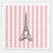 Serviette En Papier Tour Eiffel Paris Papier (Devant)