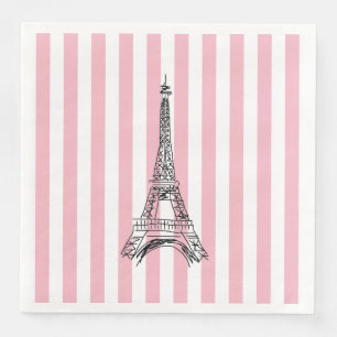 Serviette En Papier Tour Eiffel Paris Papier