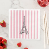 Serviette En Papier Tour Eiffel Paris Papier (En situation)