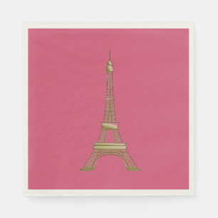 Serviette En Papier Tour Eiffel Paris Papier à thème
