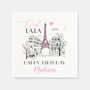 Serviette En Papier Tour Eiffel Paris Parisien Joyeux Anniversaire Tou