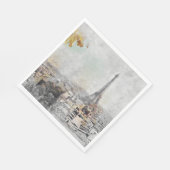 Serviette En Papier Tour Eiffel Paris serviettes en tissu - Romantique (Coin)