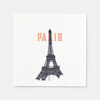 Serviette En Papier Tour Eiffel vintage Paris Europe