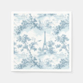 Serviette En Papier Tour Toile de Jouy Eiffel Chinoiserie parisienne (Devant)