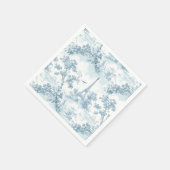 Serviette En Papier Tour Toile de Jouy Eiffel Chinoiserie parisienne (Coin)