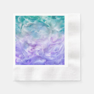 Serviette En Papier Tourbillon de nuage bleu et violet