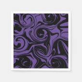 Serviette En Papier Tourbillon en marbre rouge et noir (Devant)