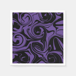 Serviette En Papier Tourbillon en marbre rouge et noir