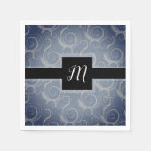 Serviette En Papier Tourbillons de monogramme (Devant)