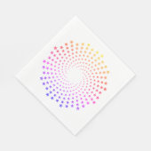Serviette en papier - Tourbillons d'étoiles arc-en (Coin)