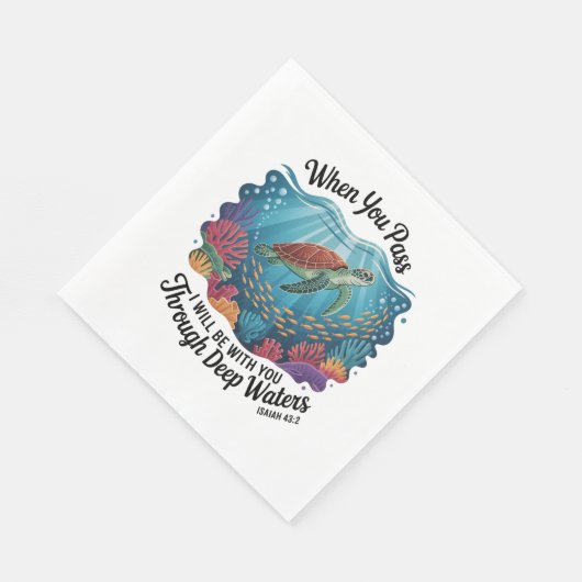 Serviette En Papier Tourle Quand Vous Traversez Des Eaux Profondes (Coin)