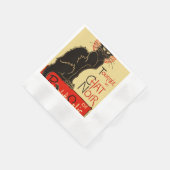 Serviette En Papier Tournée du Conversation Noir Art Nouveau (Coin)