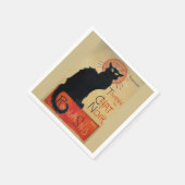 Serviette En Papier Tournee du Conversation Noir Steinlen (Coin)