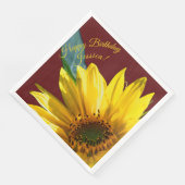 Serviette En Papier Tournesol (Coin)