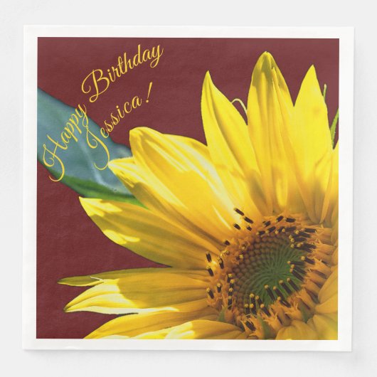 Serviette En Papier Tournesol (Devant)