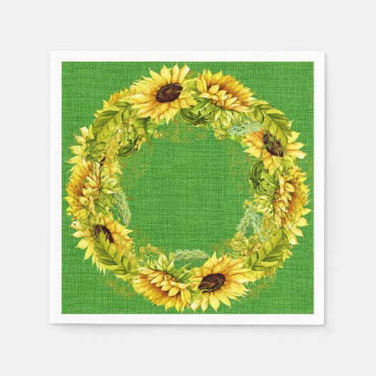 Serviette En Papier Tournesol (Devant)