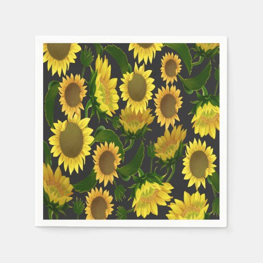 Serviette En Papier Tournesol (Devant)