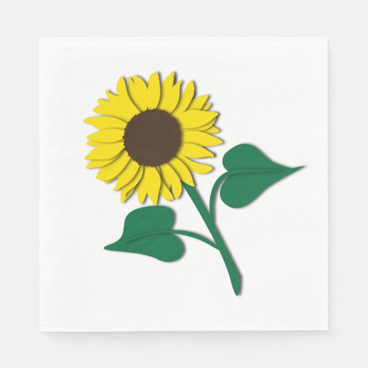 Serviette En Papier Tournesol (Devant)