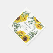 Serviette En Papier Tournesol 21e fête d'anniversaire (Coin)