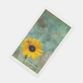 Serviette En Papier Tournesol avec Mariage papillon (Coin)