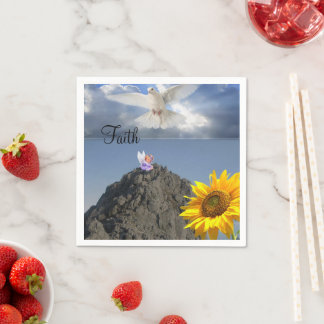 Serviette En Papier Tournesol blanc Dove Angel Papier Napkins