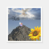 Serviette En Papier Tournesol blanc Dove Angel Papier Napkins (Devant)