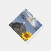 Serviette En Papier Tournesol blanc Dove Angel Papier Napkins (Coin)