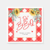 Tournesol blanc rouge I Do Mariage barbecue