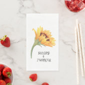 Serviette En Papier Tournesol BLESSEE & Typographie MERVEILLEUSE Aquar (En situation)