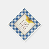 Serviette En Papier Tournesol bleu rustique I Do BBQ (Coin)