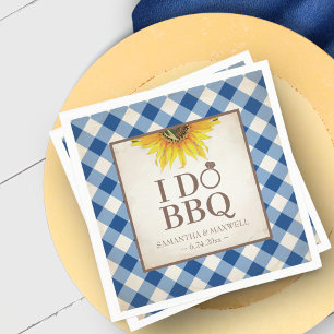 Serviette En Papier Tournesol bleu rustique I Do BBQ