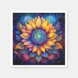 Serviette En Papier Tournesol coloré