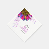 Serviette En Papier Tournesol coloré Feuille pourpre Anniversaire (Coin)