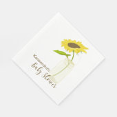 Serviette En Papier Tournesol Dans Un Mason Jar Baby shower Déjeuner N (Coin)
