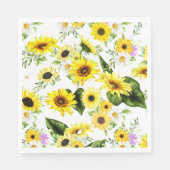 Serviette En Papier Tournesol d'aquarelle 7 (Devant)