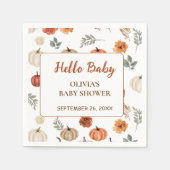 Serviette En Papier Tournesol de citrouille d'automne (Devant)