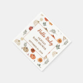 Serviette En Papier Tournesol de citrouille d'automne (Coin)