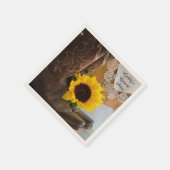 Serviette En Papier Tournesol et dentelle Ouest Quinceañera (Coin)