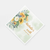 Serviette En Papier Tournesol Eucalyptus N'importe quel âge fête d'ann (Coin)