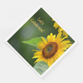 Serviette En Papier Tournesol Fêtons (Coin)